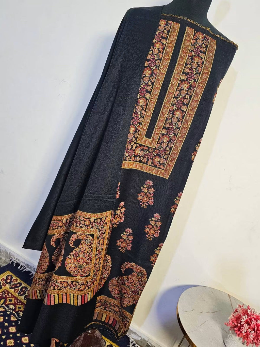 Classic Black Kani Pashmina Suit