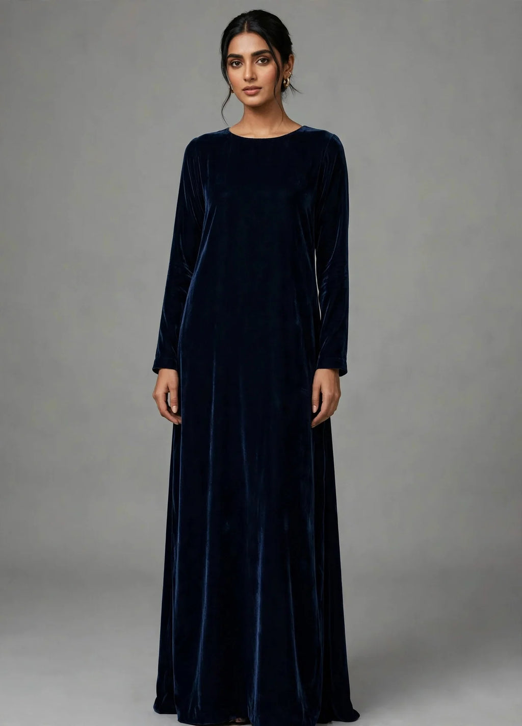 Blue Premium Plain Velvet 2PC Suit