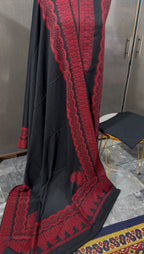 Deep Red Self Kani Black Suit