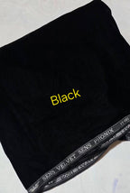 Black Premium Plain Velvet 2PC Suit