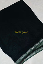 Bottle Green Premium Plain Velvet 2PC Suit