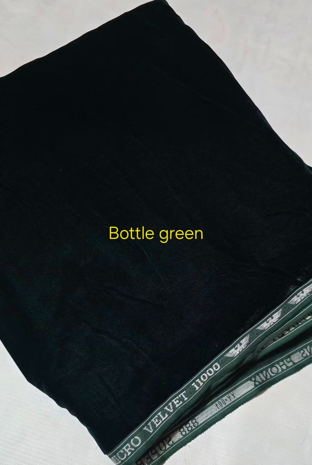 Bottle Green Premium Plain Velvet 2PC Suit
