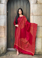 Hot Pink Kashmiri Kacha Tanka 3PC Suit