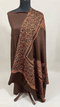 Brown Kashmiri Kacha Tanka 3PC Suit