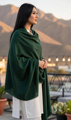 Bottle Green 72-Grade Pashmina Shawl