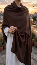 Brown 72-Grade Pashmina Shawl