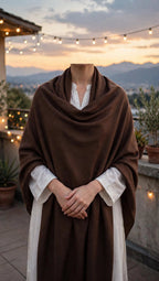 Brown 72-Grade Pashmina Shawl