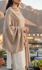 Beige 72-Grade Pashmina Shawl