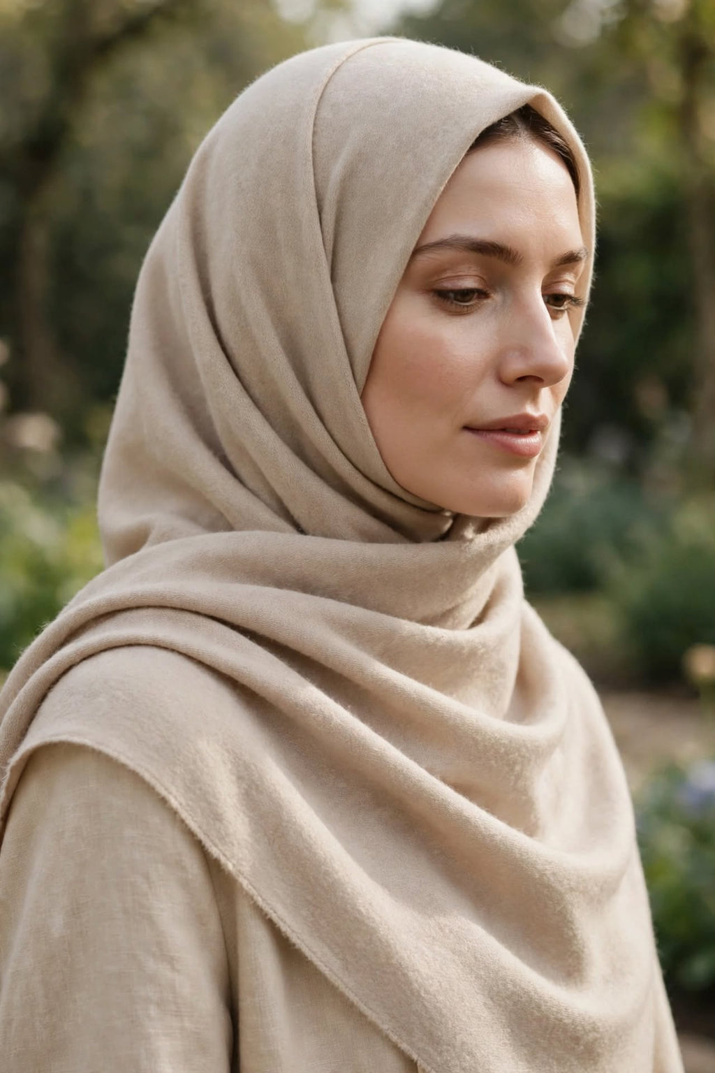 Beige 72-Grade Pashmina Shawl