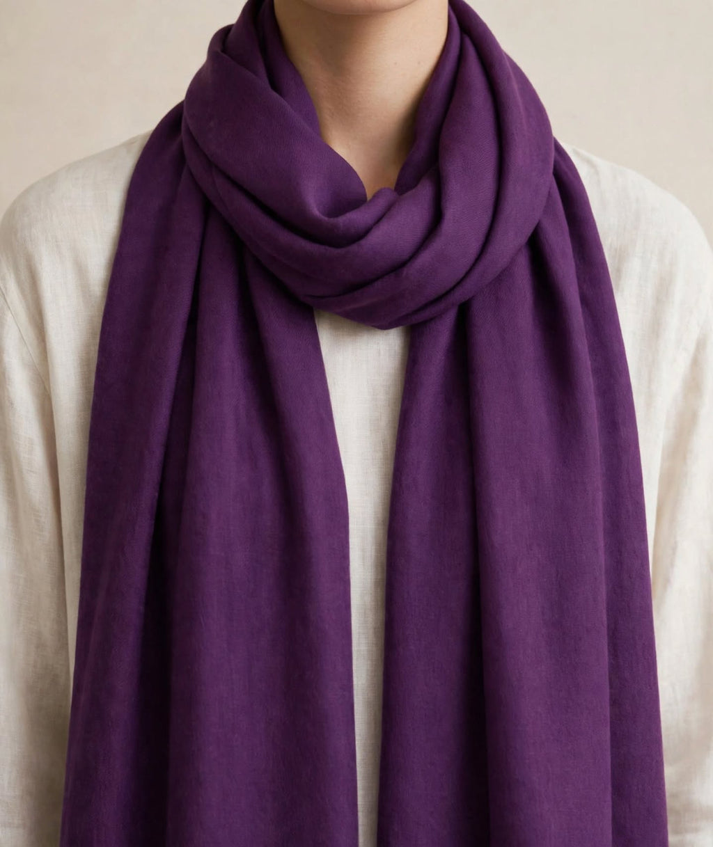 Brinjal Purple 72-Grade Pashmina Shawl