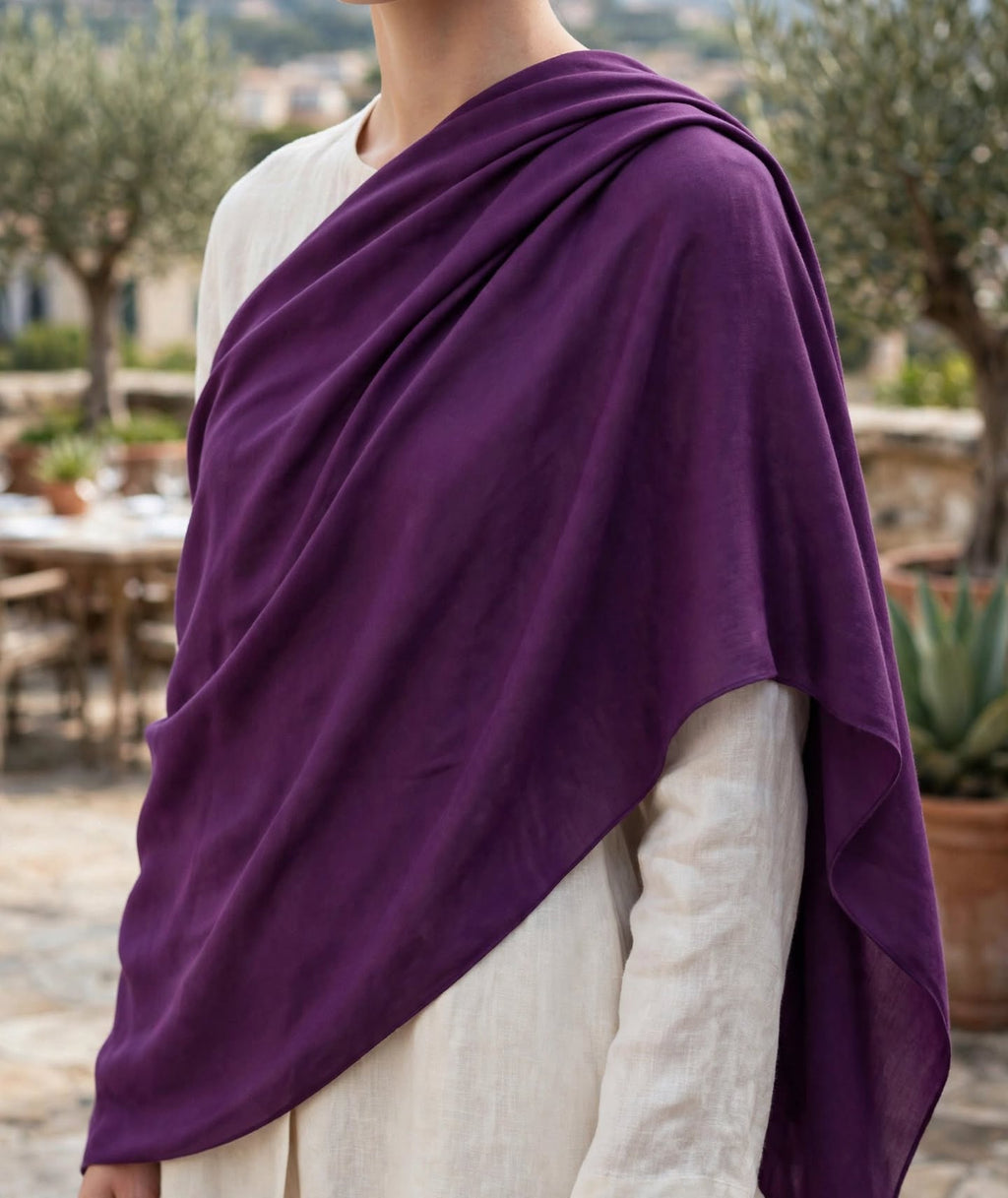 Brinjal Purple 72-Grade Pashmina Shawl
