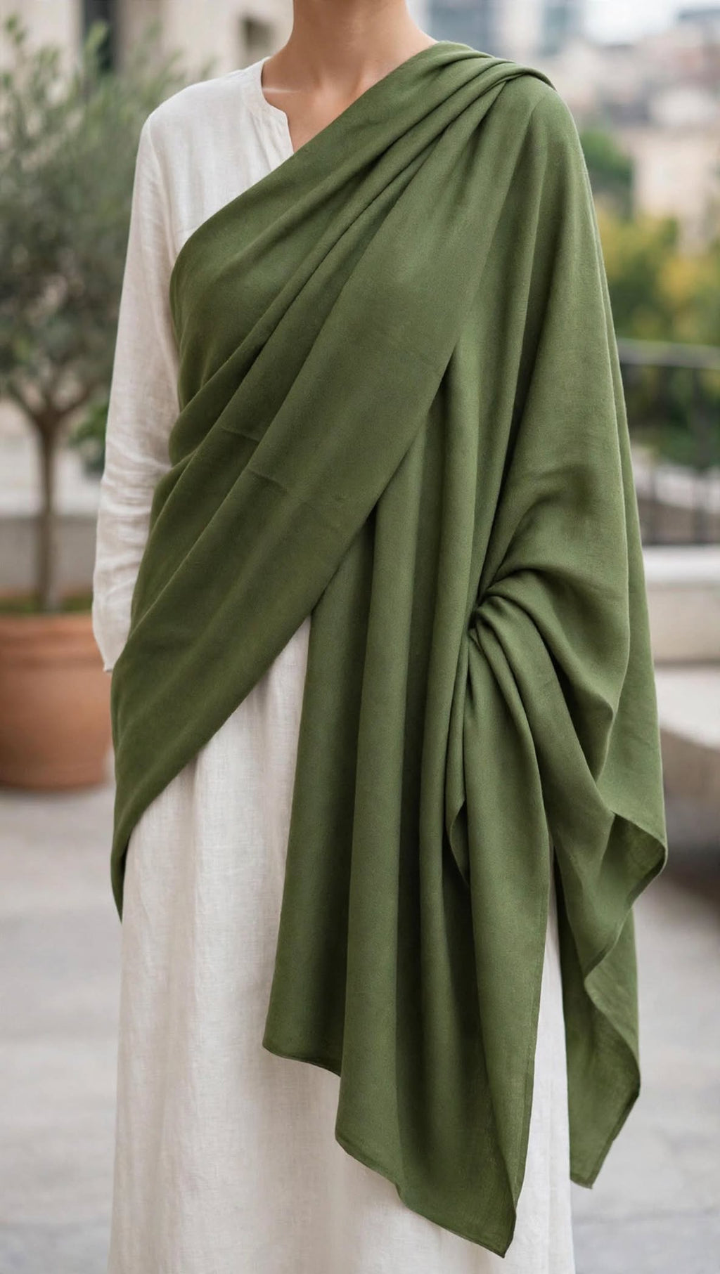 Parrot Green 72-Grade Pashmina Shawl