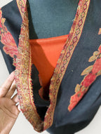Black Base Big Kani Pashmina Shawl