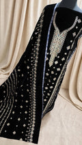 Black Velvet Embroidered 3-Piece Suit