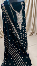 Zinc Velvet Embroidered 3-Piece Suit