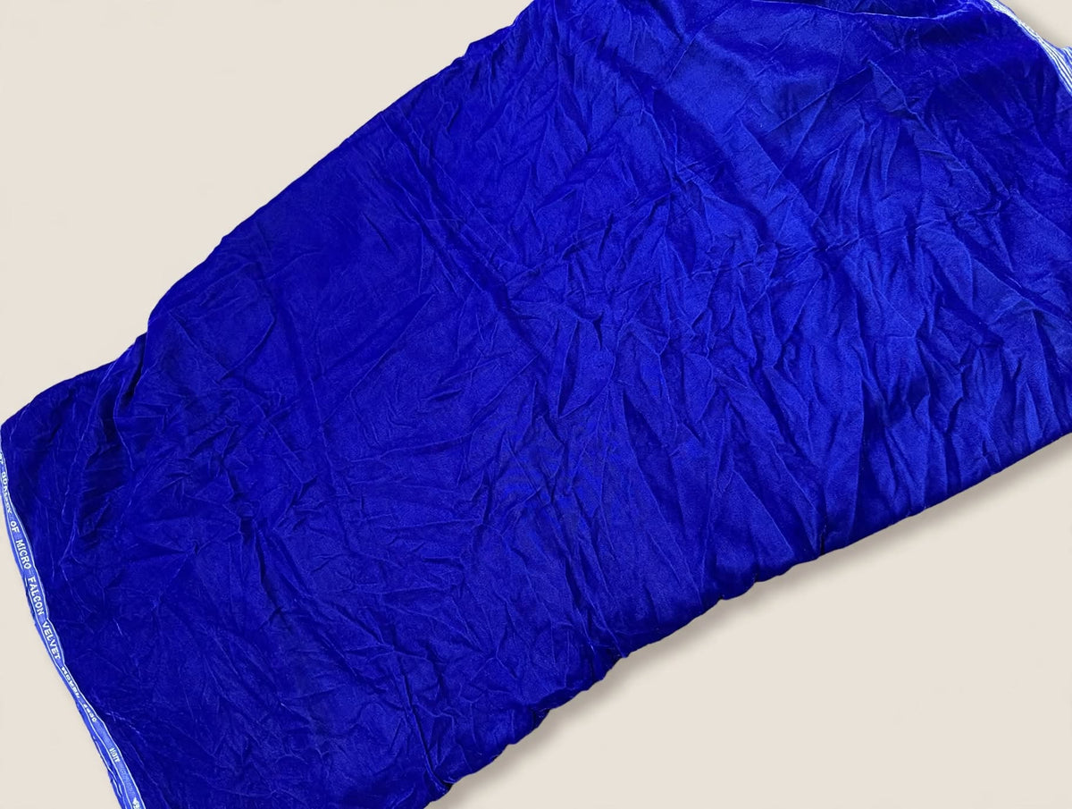 Royal Blue Premium Plain Velvet 2PC Suit