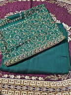 Bottle Green Kashmiri Kacha Tanka 3PC Suit